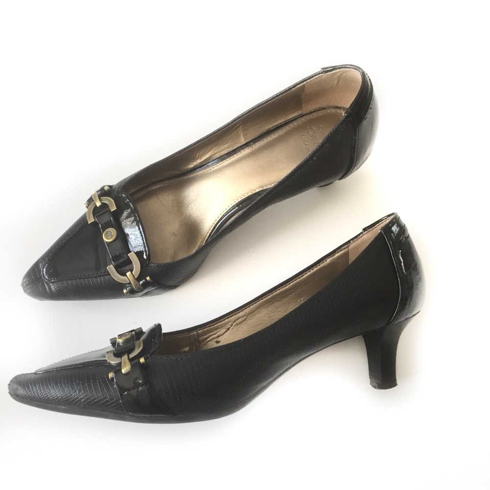 JOAN&DAVID CIRCA LUXE BLACK LEATHER 6.5 M